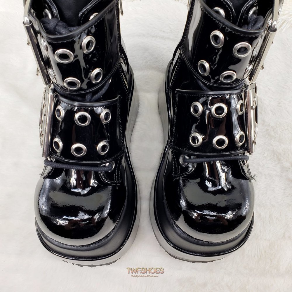 Bear 104 Platform Ankle Boots Goth Punk Rave - Picture 3 of 16